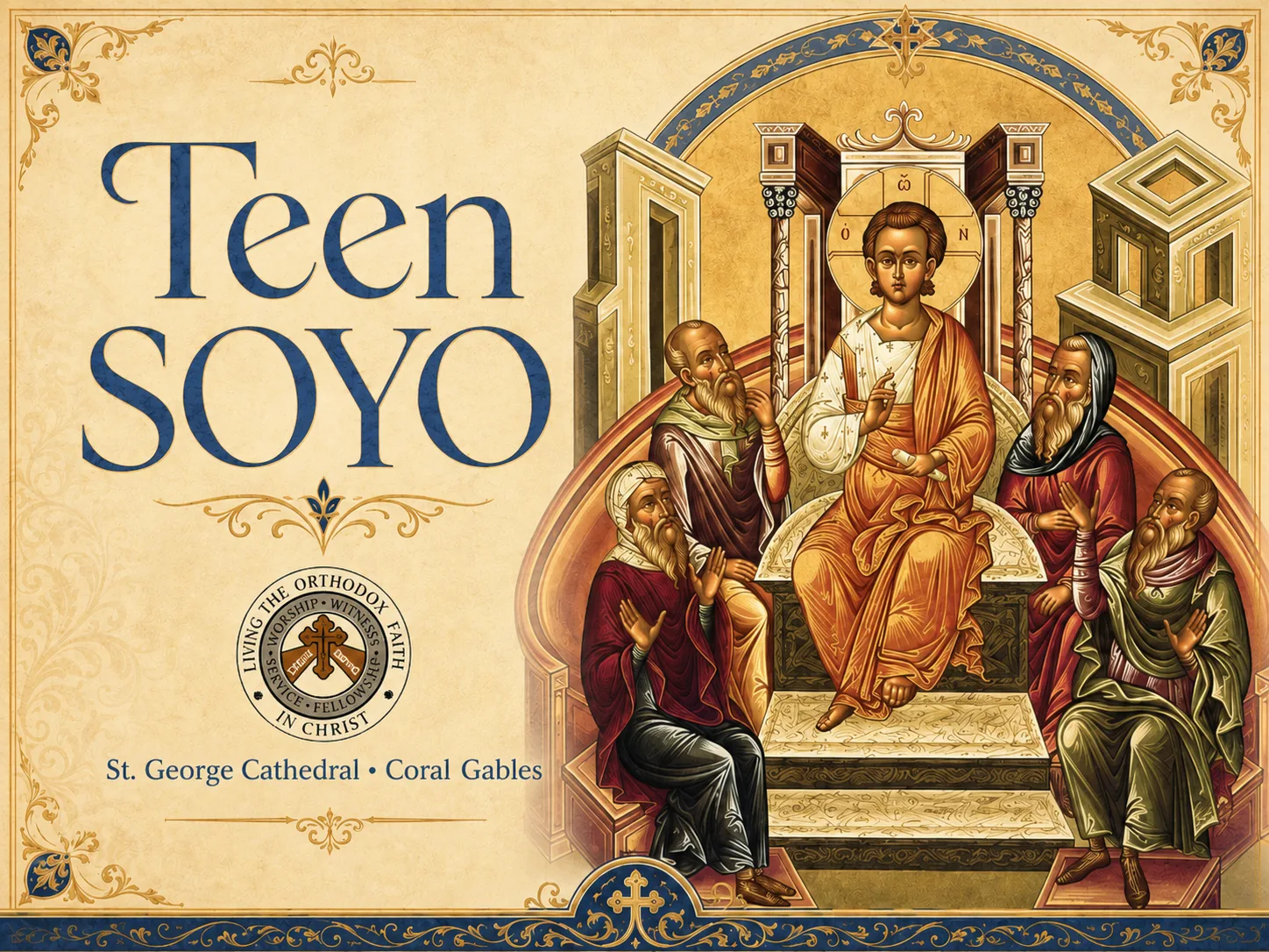 Teen SOYO members of Saint George Cathedral